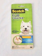 7 Sheets 3M Scotch Fur Fighter Hair Remover Refill Sheets (3.8″ x 7″)