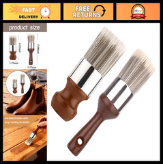 2pcs Ergonomic Salve Brush Set for Furniture, Leather & Wood Care – Soft Bristle