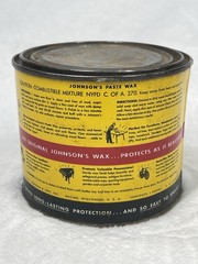 Vintage SC Johnson Paste Wax 1 lb Original Formula Approx 90% Full USA 16.5 oz