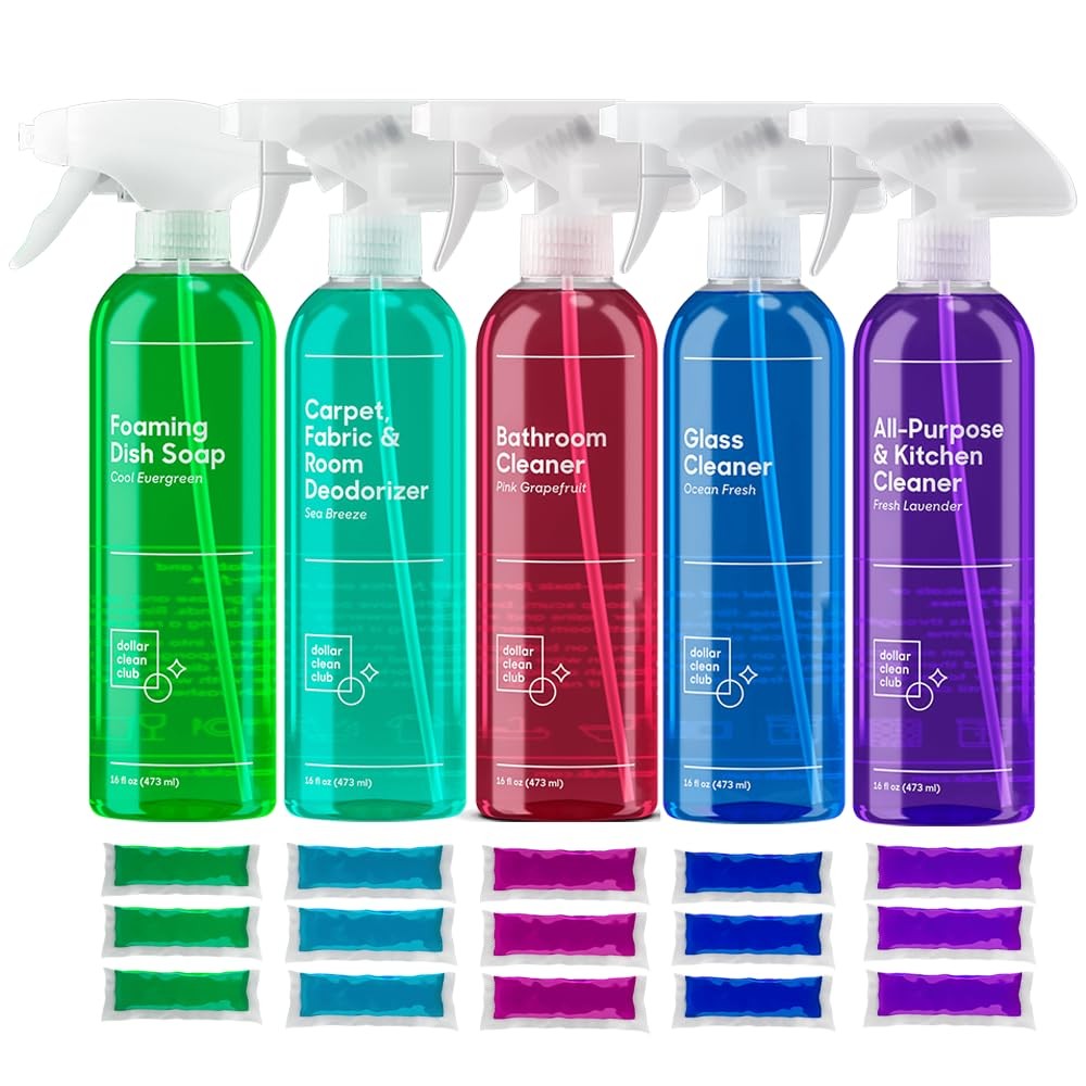 Complete Home Cleaning 15 Pack Kit Kitchen Bathroom Carpet Dish And Glass Cleane