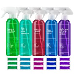 Complete Home Cleaning 15 Pack Kit Kitchen Bathroom Carpet Dish And Glass Cleane