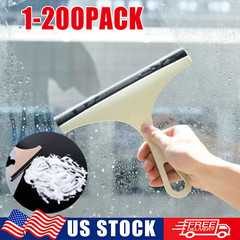 Glass Window Wiper Cleaner Squeegee Shower Screen Mirror Home Blade Brush LOT