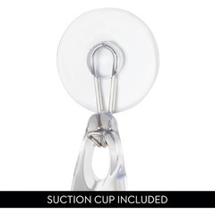 Clear Plastic Bath Squeegee for Shower Glass with Suction Cup Hook Holder