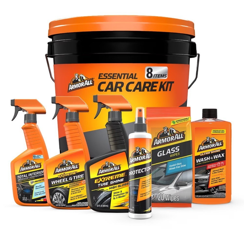 8-Piece Car Cleaning Kit for Interior and Exterior Detailing