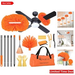 Complete 14-Piece Duster Kit with Adjustable 60-Inch Extension for High Reaches