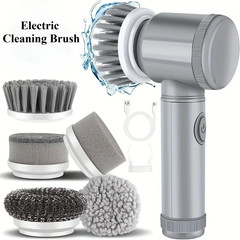 Electric Spin Scrubber 5 in 1 Electric Cleaning Brush Bathroom Cleaning Brush wi