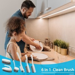 Cleaning Brush, Scrub Brush Set for Kitchen and Bathroom Household Use