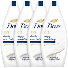 Dove Body Wash 4-Pack ?C Deeply Nourishing for Softer, Smoother Skin, 25.36 Fl