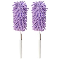 2Pcs Mini Duster for Cleaning, Microfiber Duster with Extendable Pole, Washab…