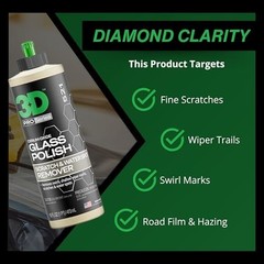 3D Glass Polish – Cerium Oxide Scratch Remover for Car Windows, Restores Clarity