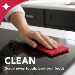 Cooktop Scrubbing Pads, 3 Count Scratch-Free Cleaning Pads for Cermaic, Glass…