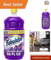 Biodegradable Lavender Cleaner – 56 Fl Oz, Residue-Free 2X Concentrated Formula