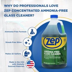 Zep Ammonia Free Glass Cleaner Concentrate- ZU1052 – Commercial Strength