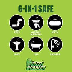 Green Gobbler Industrial Strength Drain Cleaner Gel 64oz, 2 Pack