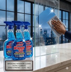 LA’s Totally Awesome Window Cleaner Ammonia 32oz Streak Free 3 Pack