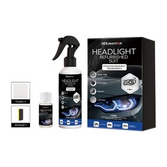 Headlight Restoration Kit Car Lens Cleaner Polish & UV Protection Coating