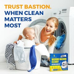 Bastion Washing Machine Cleaner, Deodorizer, & Descaler – 24 pack