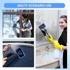 3-Pcs Windshield Cleaning Tool Car Window Microfiber Wiper Cleaner Glass Brush