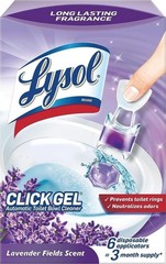 Lysol Click Gel Toilet Bowl Cleaner | Lavender Scent | 6 Count
