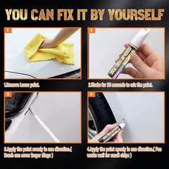 Pearl White Car Paint Touch Up, Auto Pearl White Touch Up Paint Pen, Two-In-One