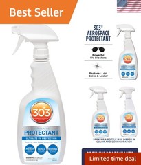 32 Fl. Oz 303 UV Protectant Spray – Non-toxic Surface Restorer with Matte Finish