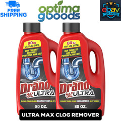 Drano Max Ultra Gel Drain Opener 2 Pack (160 fl oz Total) Clog Remover.
