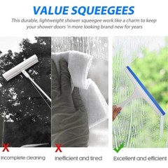 2PCS Squeegee For Shower Mirror Window Door Home Office House Cleaner Car Glass