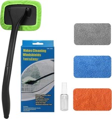 Miunice Car Windshield Cleaning Tool Windshield Cleaner W/ 4 Washable & Reusable
