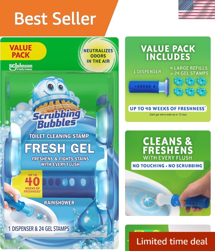 Scrubbing Bubbles Fresh Gel Toilet Bowl Cleaning Stamps, Helps Keep Toilet Cl…