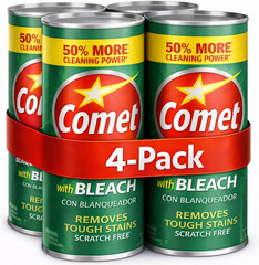 Comet Powder Cleanser with Bleach, Scratch-Free Cleaning Powder, Removes Tough S