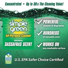 Simple Green 2.5 Gallon. All-Purpose Cleaner Concentrate & Eco Formula Sassafras