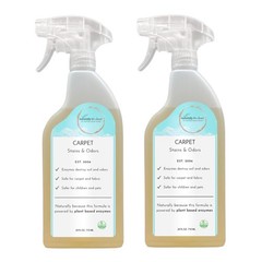 Plant-Based Carpet Cleaner for Pet Stains, Odors & Grease – 24oz Spray 2-Pack