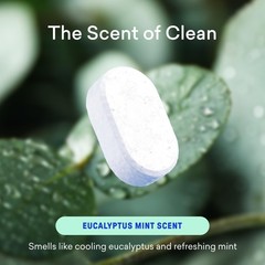 Bathroom Cleaner, Starter Set, Eucalyptus Mint Scent, Spray Bottle with 4 Ref…