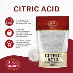 Citric Acid Powder Pure Food Grade Granular Cleaning Bath Bombs Cleaner 2 Lb