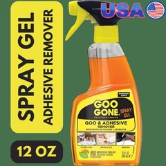 Citrus Adhesive Remover Spray Gel Drip-Free Stain Cleaner Hard Surfaces Fabrics