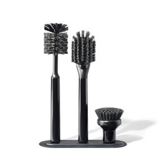 Ionic Brush Set, Magnetized to Stand Upright, Stainless Steel with Replaceabl…