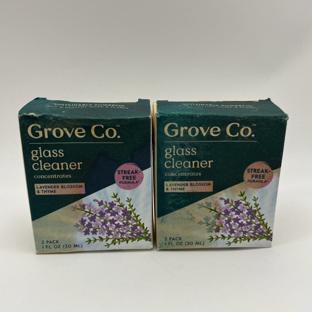 SEE PIC – Lot of 2 Grove Co. Glass Cleaner Concentrate Lavender Blossom & Thyme