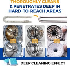 Bastion Washing Machine Cleaner, Deodorizer, & Descaler – 24 pack