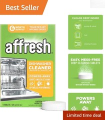 6 Tablets of Dishwasher Cleaner – Safe, Effective Solution for Mineral Build-Up
