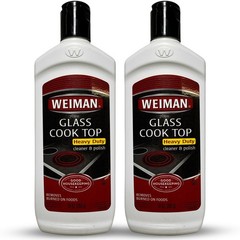 2 Pack Weiman Glass Cooktop Heavy Duty Cleaner & Polish Shines and Protects