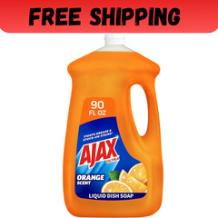 Ajax Ultra Triple Action, Dishwashing Liquid Dish Soap, Orange, 90 Fluid Ounce