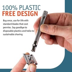 MERKUR 23C Double Edge Safety Razor – Polished Chrome, Long Knurled Brass Hand