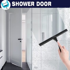 10 Inch Matte Black Shower Squeegee Steel Streak Free Bathroom Glass Cleaner