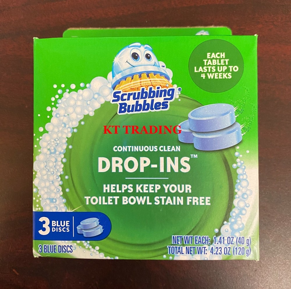 (3-Pack) Scrubbing Bubbles Toilet Bow Cleaner CONTINOUS CLEAN DROP-IN Stain-Free