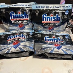 4x Finish Powerball Quantum Dishwasher Detergents (12 Tabs/Bag) =48 Loads Total