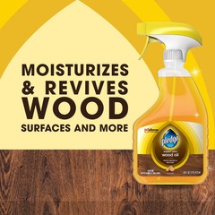 Pledge Expert Care Wood Oil, Moisturizes & Revives, Orange Scent, 16 Fl. Oz.