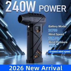 580,000 RPM Cordless Turbo Blower Dust Collector Brushless Motor 380g Force Powr