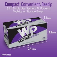 Wipesplus Thermometer Probe Wipes 70 Isopropyl Alcohol Wipes Individually