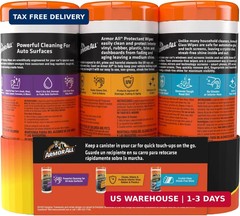 Armor All Car Interior Value Pack, 90 Count, Includes Auto Glass Cleaner, Cleani