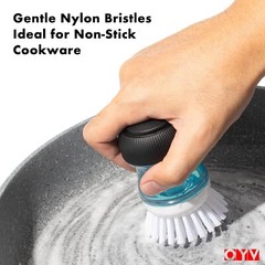 Dish Scrub Brush with Soap Dispenser Kitchen Brush for Dish Pot Pan Sink Cleanin